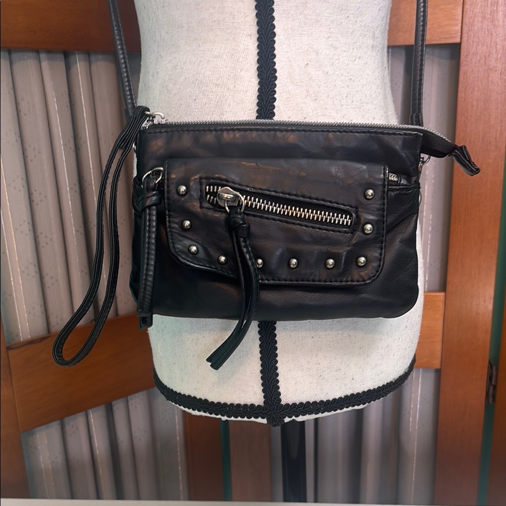 Mossimo Supply Co Black Crossbody Bag with Tassel Accents